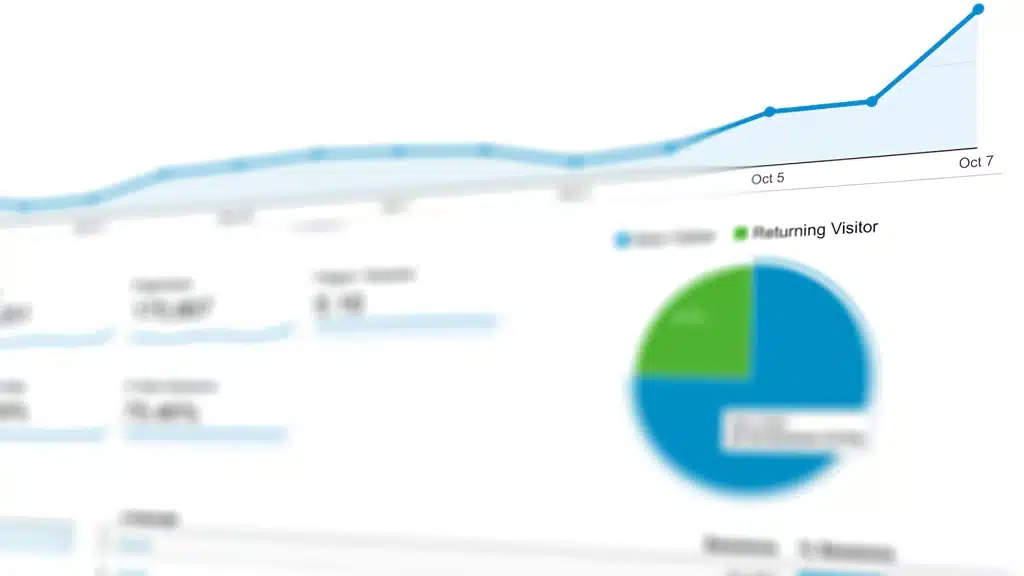 aeo-ai-search-analytics-dashboard-growth-chart Abstract AI search analytics dashboard with dynamic growth charts representing answer engine optimization and digital visibility tracking